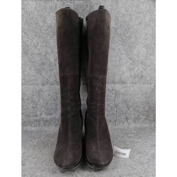 Gabor Shoes Womens 10 Wedge Boots Suede Knee High Zip Fashion Rinkata Patchwork - Picture 3 of 16